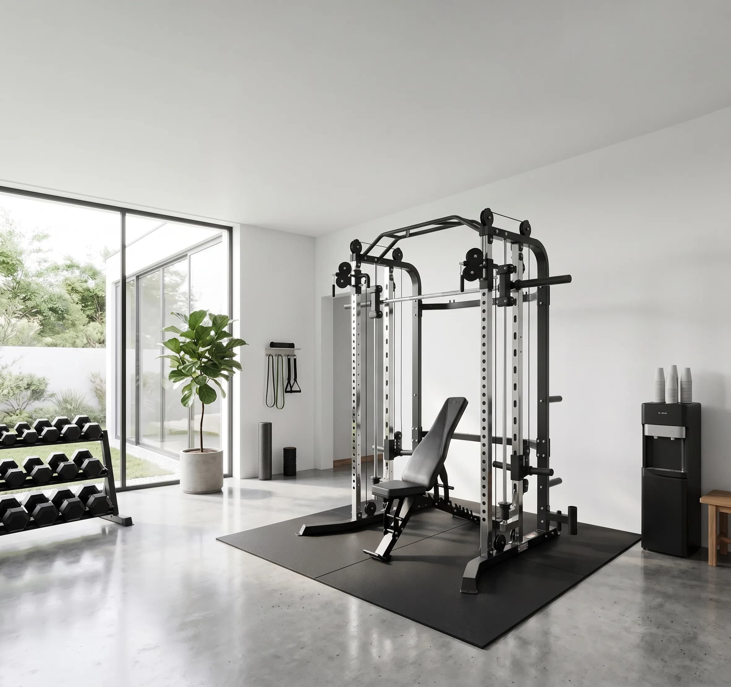 LITE LT-1 All in One Machine in a bright home gym